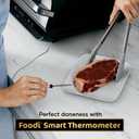 Ninja | Indoor Grill and Air Fryer| Foodi Smart XL | 6-in-1 Grill, Air Fry, Roast, Bake, Broil, Dehydrate & Crisp |Smart Thermometer & Splatter Shield | Dishwasher Safe Parts | Black/Silver | FG551