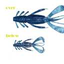 Soft Plastic Fishing Lures,Worm for Bass,Soft Bait,16 Pieces in 8 Colors