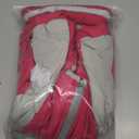 SUNFURA Full Body Dog Coat - Warm Fleece Jacket for Medium Dogs, Turtleneck Winter Coats with Harness, Reflective Dog Snowsuit Windproof Puffer Jackets with Legs for Boston Terrier, Hot Pink M