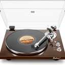 Belt Drive Turntable for Vinyl Record Player,Connect with Bluetooth Speakers or Active Speaker,Built-in Phono Pre-amp,USB Digital Output, Magnetic Cartridge,High-Gloss Wood Design (Brown)
