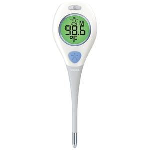 Vicks RapidRead Digital Thermometer, Temperature Readings in 2 Seconds, Use as Oral Thermometer for Adults and Baby, Rectal Thermometer or Under Arm, Water Resistant