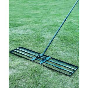 Lawn Leveling Rake,Stainless Steel Lawn Leveler with 45x10 Ground Plate, 78 Adjustable Long Handle, Heavy Duty Large Level Yard Tool for Grass, Golf Field, Level Soil or Dirt Ground Surfaces-Green