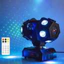 Remote Control Moving Head DJ Light 12LEDs Rotating Stage Beam Lights Uplighting Pinspot Lights for DJ KTV Disco Party Wedding Concert Festival
