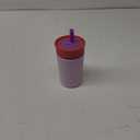 Owala Kids Insulation Stainless Steel Tumbler with Spill Resistant Flexible Straw, Easy to Clean, Kids Water Bottle, Great for Travel, Dishwasher Safe, 12 Oz, Pink and Purple (Lilac Rocket)