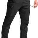 Pudolla Men's Lightweight Hiking Pants with 7 Pockets Quick Dry Water Resistant Fishing Travel Pants (3X-Large, Black)