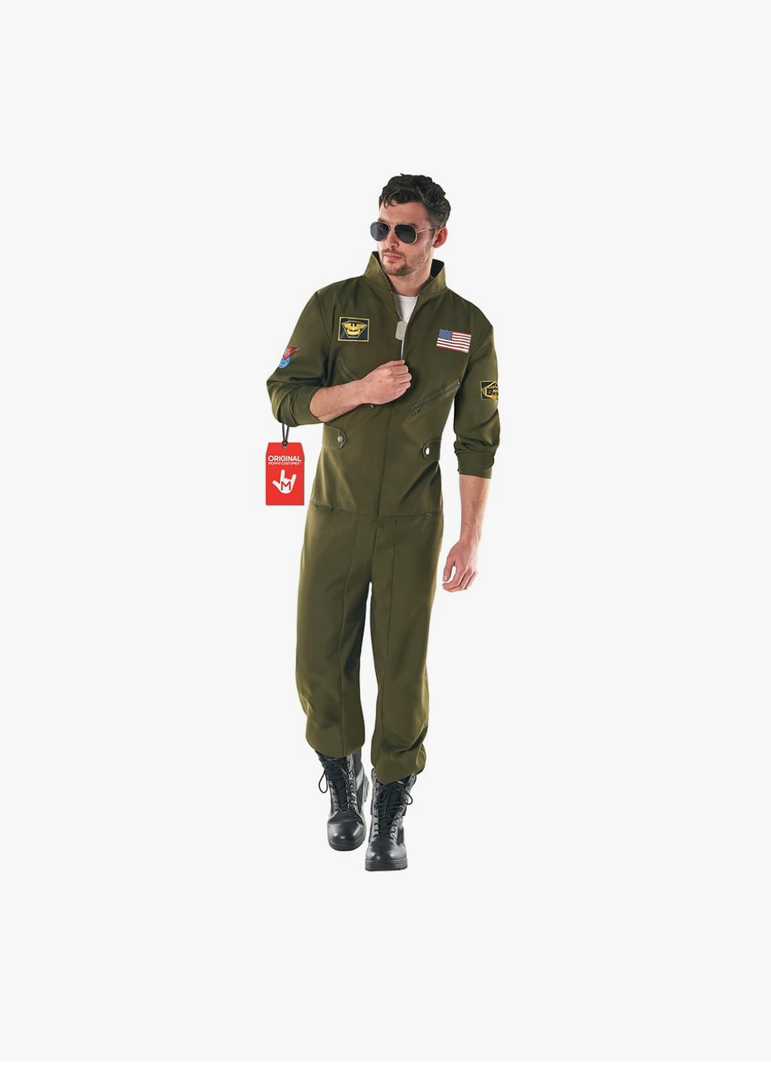 Morph Pilot Costume Men, Fighter Pilot Costume, Aviator Suit, Halloween Costumes Adult, Halloween Costumes Mens, XL
