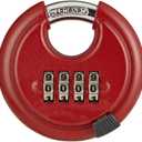Combination Lock, Discus Padlock with 4 Digital Combination,Disc Lock for Storage Unit,Trailer (Red)