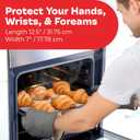 Silicone Oven Mitts - Gray Set of 2-12.5" - Heat Resistant to 536 F / 280 C Kitchen Gloves - Professional Grade Protection Hot Cooking Baking