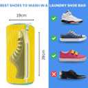 Shoe Washing Machine Bag, Laundry Shoe Bag for Washer and Dryer, Shoe washing Bag for Sneaker, Tennis Shoes, Unstain Cleaner. wash bag with mesh, Ykk zipper, soft fibers
