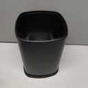 EmoH Small Bathroom Trash Can 2.1 Gallon /8-Liter Wastebasket, Modern Matte Black Stainless Steel Garbage Bin for Bedroom, Home Office, Toilet, RV, Under Sink, Near Desk