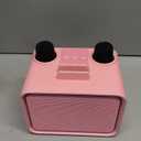 Karaoke Machine, Portable Bluetooth Speaker with 2 Wireless Microphone for Adults & Kids with LED Lights, Karaoke Microphone with PA System Supports USB/TF/AUX, Gift for Party (Pink)