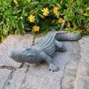 DiliComing Swamp Alligator Garden Statue - 28 Inch Realistic Crocodile Sculpture for Lawn Ornament Stalking Alligator Decor for Yard Gifts for Father 28 x 12 x 6 Inch