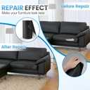 Leather Repair Patch Tape Kit, 16" x 30" Self Adhesive Leather Repair Patch for Furniture, Vinyl Leather Repair Kit for Car Seat, Chairs, Couch, Sofa, Boat Maroon