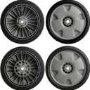 9" Replacement Lawn Mower Wheel Kit (2X Front Drive Wheels 44710-VH7-010ZA + 2X Rear Wheels 42710-VH7-010Z) for Honda HRR216 HRX217 Mower