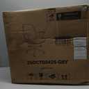 LUE BONA Square Linen Makeup Stool, Metal X Legs, Small Ottoman Stool Chair for Vanity, Modern Padded Seat Foot Rest for Makeup Room, Bathroom