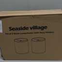 Tall Drum Lamp Shades Set of 2, 10"Top x10" Bottom x 13"High, Beige Lampshade for Table Lamp Floor Lamp, Replacement Lampshades Natural Linen Handcrafted, Spider, Harp Holders Included, Easy Assembly