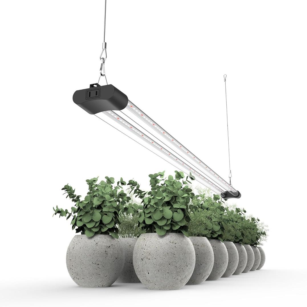 LED Grow Light Full Spectrum Light Linkable 5000K Daylight + 660nm Red Indoor Plant Lighting Fixture (4 FT) (4FT (1-Pack))