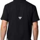 Columbia Mens PFG Backwater Short Sleeve Shirt, Black, Medium