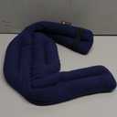 SunnyBay XL Microwave Heating Pad, Microwavable Heated Neck and Shoulder Wrap, Hands-Free Weighted Moist Hot or Cool Pack, Soft Fleece Cover and Flaxseed Filling, 30 Inch Extra-Long Length, Navy