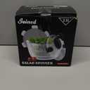 Joined Salad Spinner with Drain, Bowl, and Colander - Quick and Easy Multi-Use Lettuce Spinner, Vegetable Dryer, Fruit Washer, Pasta and Fries Spinner - 3.7 Qt