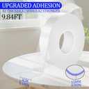 Doubel Sided Fabric Nano Tape Heavy Duty, No Residue Clear Double Sided Mounting Tape,Two Sided Adhensive Tape for Walls,Posters,Dorm Room Essentials Teacher Must Haves (9.84 ft)