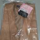 Barry.Wang Mens Formal Suit Vest Striped Casual V-neck Slim Fit Solid Color Waistcoat for Wedding Party Tuxedo L