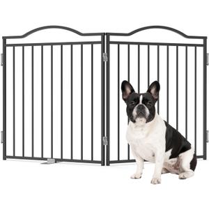 No Pawblems Metal Freestanding Foldable Dog Gate, 30'' Tall