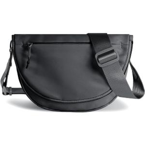 Crescent Bag for Women and Men, Fashion Medium Nylon Folding Crescent Moon Bag Single Shoulder Bag with Adjustable Strap
