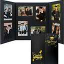 GMFrames Graduation Picture Frame Photo Display Board Class of 2026 Multi 4"x6" Memory Portfolio Album for Senior High School, College or University Graduation Photographs Black