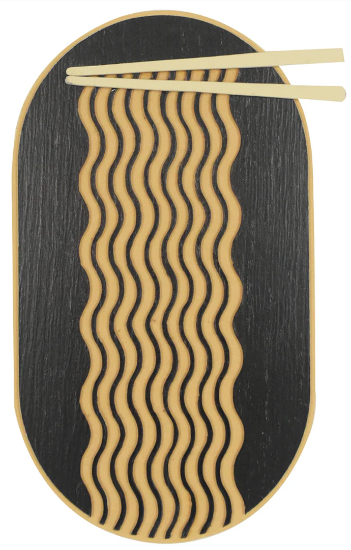 Noodles & Chopstick Wood Wall Art