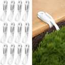 Zhengmy 12 Pcs Christmas Stocking Holders for Mantle Adjustable Stocking Hangers Tie Lightweight Garland Hooks Reusable Silicone Adhesive Straps for Xmas Fireplace Stairways Banister (White)