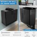 Mount-It! CPU Under Desk Mount Bracket - Computer Tower Wall and Under Counter Holder, 360 Degree Swivel Adjustable Height and Width Wall-Mountable