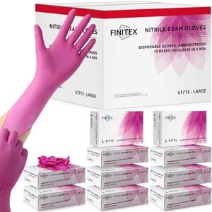 FINITEX Nitrile Disposable Latex-Free Gloves - 3.5mil 100/1000PCS Powder-Free Latex Free Cleaning Medical Exam Food Gloves