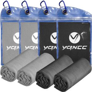 YQXCC 4 Pack Cooling Towels | 40"x12" | Ice Cool for Neck | Microfiber Soft Breathable Chilly | for Yoga, Golf, Gym, Camping, Running, Workout & More Activities (2 Dark Gray + 2 Light Gray) YQXCC 4 Pack Cooling Towels | 40"x12" | Ice Cool for Neck | Microfiber Soft Breathable Chilly | for Yoga, Golf, Gym, Camping, Running, Workout & More Activities (2 Dark Gray + 2 Light Gray)