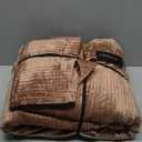 EVERGRACE Velvet Quilt Set King Size, Luxurious Soft Quilted Bedding Sets, Lightweight Velvet Comforter for All Season, Striped Channel Bedspread Coverlet with 2 Shams, Terracotta Clay