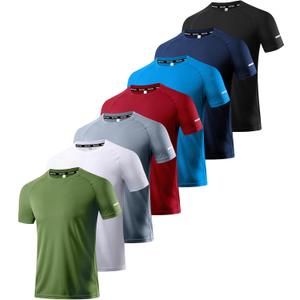 Boyzn 1, 3, 5 or 7 Pack Men's Workout Running Shirts, Dry Fit Moisture Wicking T-Shirt, Gym Athletic Short Sleeve Tee Shirts (M)