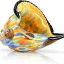 TOPZEA Hand Blown Glass Conch Shell, Handmade Seashell Collectible Art Glass Figurine Sea Shell Sculpture Crystal Coastal Decor for Centerpiece Decoration, Coffee Table, Shelf, Entryway, Birthday Gift