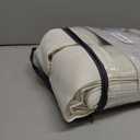 Extra Long Floor to Ceiling Drapes 108 Inches Long 2 Panels Set for Sliding Glass Door, Pinch Pleat Cream Sheer Curtain Privacy Light Filtering Bedroom Window Drapes 40"W x 108"L(Linen Blend Back Tab)