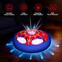 Light Up Hover Soccer Ball for Kids,Glowing Web Design & LED Eyes Air Floating Soccer Toys,Indoor Games with Soft Foam Bumper,Fun Sports Games for Boys Girls Age 3 4 5 6 7 8 9 10 11 12, Birthday Gifts
