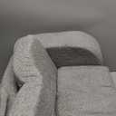 Toddler Couch, 2-in-1 Toddler Chairs Comfy 1-3 Years Old, Toddler Chair for Girls and Boys, Kids Couch Bed Fold Out, Convertible Baby Sofa to Lounge Chair for Playing, Reading, Napping, Double, Grey (Large)