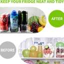 Drink Organizer for Fridge, Soda Can Dispenser for Refrigerator, Automatic Drink Dispenser for Fridge Holds up to 15 Cans, 3 Row