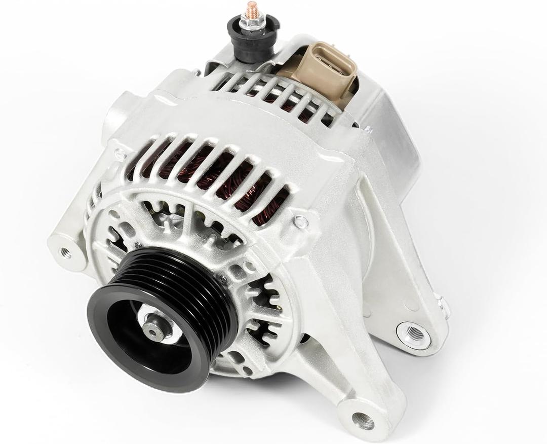Alternator Fit for Pontiac Vibe 2003-2008, Toyota Corolla 2003-2008/Celica 2000-2005/Matrix 2003-2008/MR2 Spyder 2000-2005, 1.8L #Replace 1022111900 13878 12V 80A 6-Groove Pulley Alternator