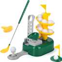 Liberry Kids Golf Club Set for 3 4 5 6 7 Years Old Boys Girls, Toddler Golf Set with Golf Dispenser, Retractable Clubs & 2 Heads, Indoor Outdoor Sport Toys Birthday Gifts