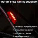Bike Tail Light USB Rechargeable - Super Bright LED Rear Bicycle Light Clip On as Red Back Taillight with 6 Lighting Modes for Road Mountain Cycling Safety Accessories (Red)