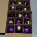 Minsily 15 Pack S14 LED Bulbs Purple Halloween Replacement Bulb for Outdoor String Lights 1W Vintage LED Edison Filament Bulb E26 Base Plastic Decorative Bulb for Outdoor Patio Christmas Decor(Purple)