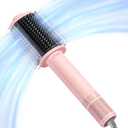 TYMO 3.0 Hair Blow Dryer Brush - Lightweight 3X Faster Drying 5-in-1 Ionic Blowout Hair Dryer Brush with Smoothing Comb & Volumizing Bristles for Anti-Frizz Straight Hair, Curls & Blowouts, Pink
