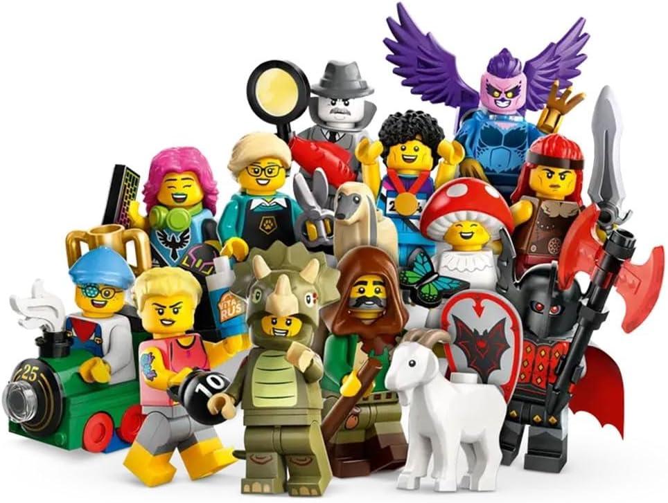 1 pc Lego Minifigures Series for 25 Collectible Figures, Surprise Adventure Toy Building Set for Independent Play, Gift Idea for Boys, Mystery Figures, Girls and Kids Aged 5 Years Old and Up, 71045
