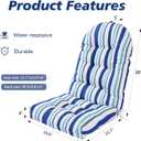 Enipate Weather Resistant Adirondack Chair Cushions Set of 2, High Back Rocking Chair Cushion, Indoor Outdoor Patio Tufted Thicken Lounge Cushion Seat Pads, 44 x 19.6 x 4 inches