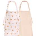 2 Pack Nursing Covers Muslin Nursing Cover Privacy Breastfeeding Cover for Moms Soft Cotton Breathable with Arch Neckline Soft Apricot