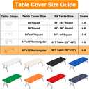BDDC 2 Pack Rectangle Fitted Table Covers for 6 Foot Tables 30" x 72" Stretchy Spandex Black Table Cloth, Washable & Wrinkle-Resistant Tablecloth for Indoor/Outdoor Picnics, Patios & Events